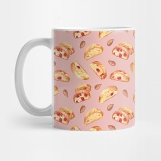 Italian biscotti pattern on pink Mug